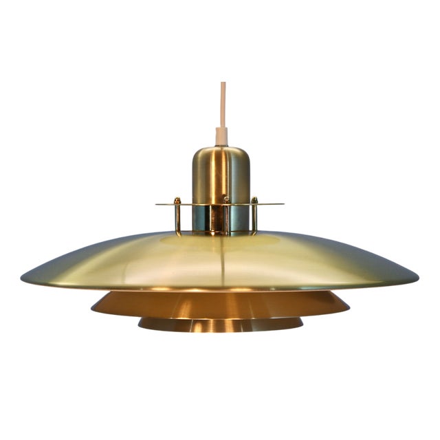Danish Haning Lamp in Brass, 1980s For Sale