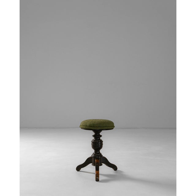 1900s French Wooden Adjustable Piano Stool With Upholstered Seat For Sale - Image 16 of 18