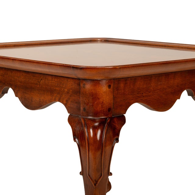 Vintage Henredon Banded Bookmatched Mahogany Claw Footed Accent End Table For Sale - Image 11 of 11