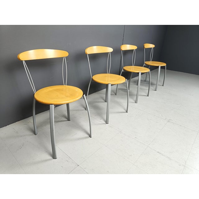 Brown Italian Dining Chairs, 1990s, Set of 4 For Sale - Image 8 of 10