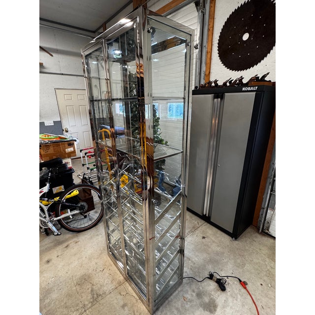 Contemporary Contemporary Wine Display Curio For Sale - Image 3 of 5