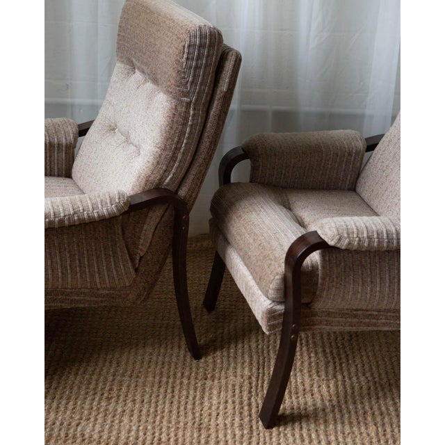 1960s Danish Beech Lounge Chairs - A Pair For Sale - Image 11 of 14
