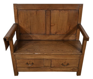 2nd half 19th Century Cherry and Chest Bench