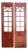 Pair Vintage Solid Mahogany and Beveled Glass Interior Room Divider Doors For Sale