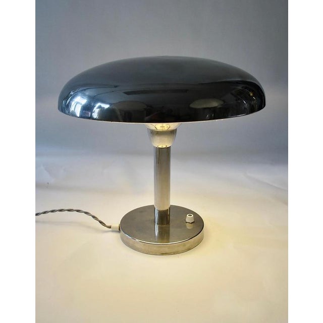 Bauhaus Desk Lamp in Chrome, Czechoslovakia, 1930s For Sale - Image 10 of 16