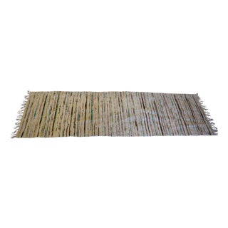 Vintage Swedish Handwoven Rag Rug in Light Tones, 1960s For Sale