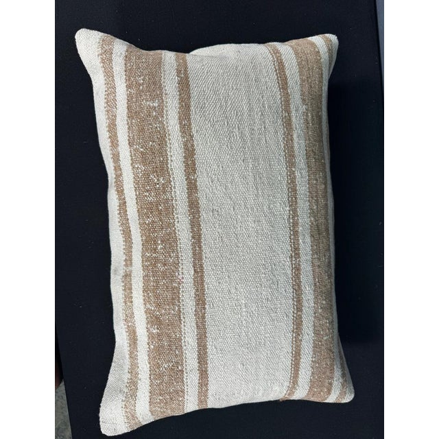 Turkish Hemp Pillow Cushion Natural Beige Brown Pillow Cushion Cover 16" x 24" #30175 Enhance your home decor with our...