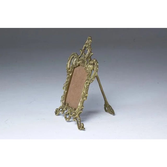 Mid 20th Century Early 20th-Century French Cast Brass Picture Frame, Victorian Revival For Sale - Image 5 of 13