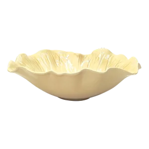 1980s Oversized Poppytrail Lotus Serving Bowl by Metlox