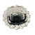 Smoked Glass Squsre Ashtray With Scallops Bubbles UniqueTrinket Dish Catchall Approximately 5.5" x 1.5" Weighs...