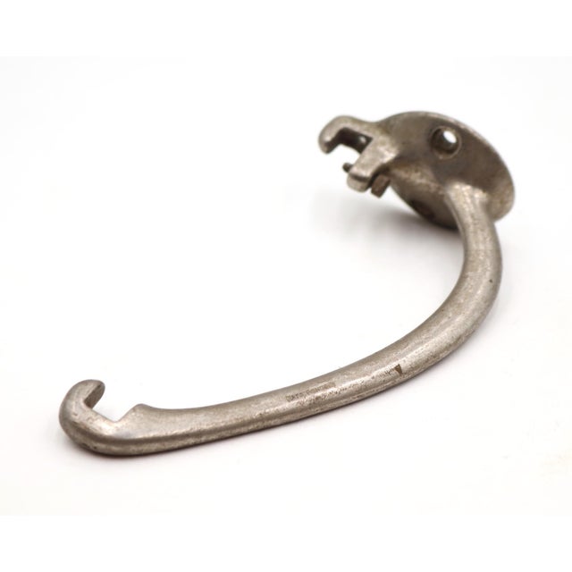 Pair of Vintage Nickeled Brass Wall Shelf Brackets For Sale - Image 4 of 7