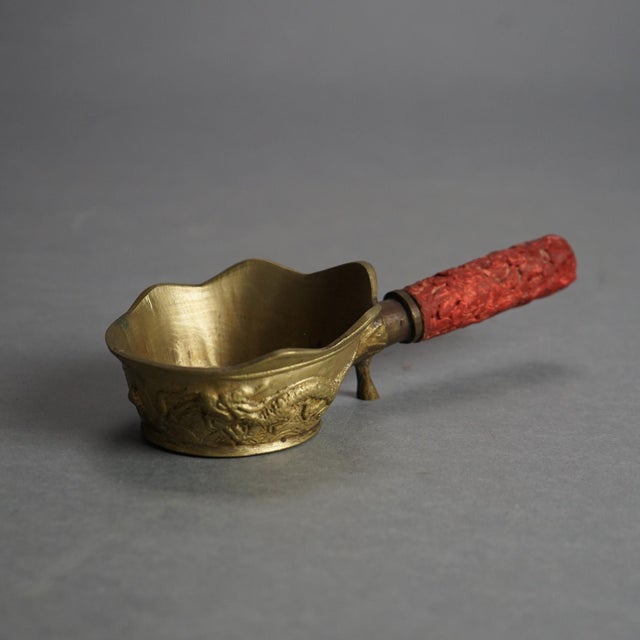 Antique Chinese Bronze and Enameled Scent Jars C1920 - Set of 6 For Sale - Image 10 of 12