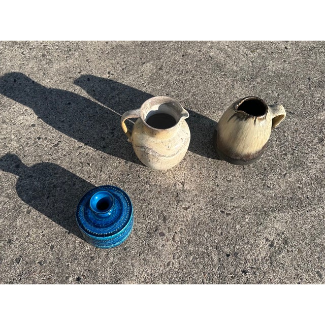 Handmade Beige-Yellow Crackle Glazed Ceramic Art Jug by Richard Uhlemeyer, Germany, 1970s For Sale - Image 18 of 18
