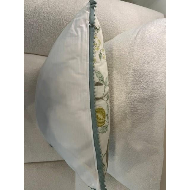 Eastern Accents Green, Blue, and White, Floral Botanical Pillow For Sale In West Palm - Image 6 of 6