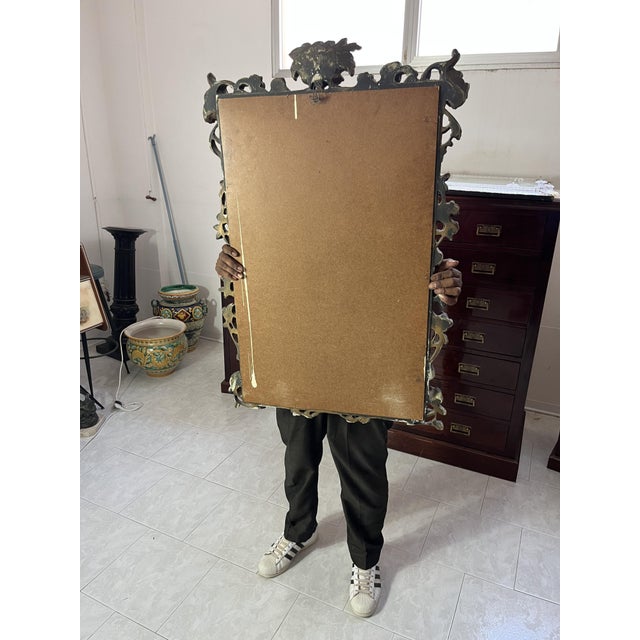 Glass French Carved Gilt Wood Wall Mirror, 1930s For Sale - Image 7 of 12