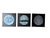 Textile Contemporary Original Planet Moon Triptych Paintings- Set of 3 For Sale - Image 7 of 12