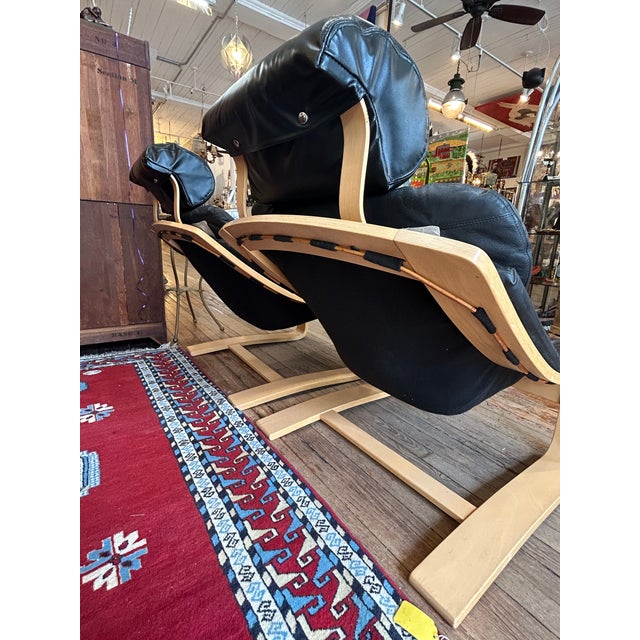 Swedish Designer Midcentury Modern Lounge Chairs by Fribytter - A Pair For Sale - Image 4 of 13