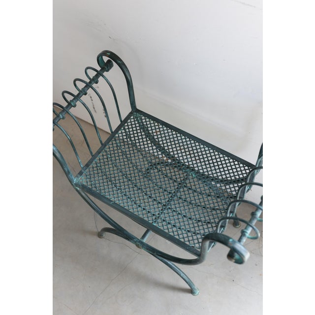 Mid 20th Century Mid 20th Century Green Garden Stool From France For Sale - Image 5 of 7
