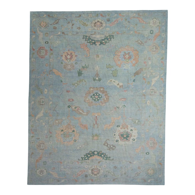 Turkish Oushak Rug 12'3" x 15'5" #20404 For Sale
