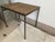 Vintage Industrial Metal Accent Table With Slatted Wooden Top For Sale - Image 9 of 14