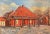 Realism Nygaard, Thorvald, Early 1900s Danish Painting of a Traditional Building in Winter For Sale - Image 3 of 8