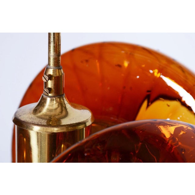 Mid-Century Chandelier in Brass and Glass from Kamenický Šenov, Czech, 1960s For Sale - Image 10 of 13