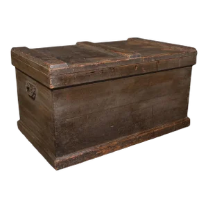1880s Antique Victorian English Pine Workman's Chest
