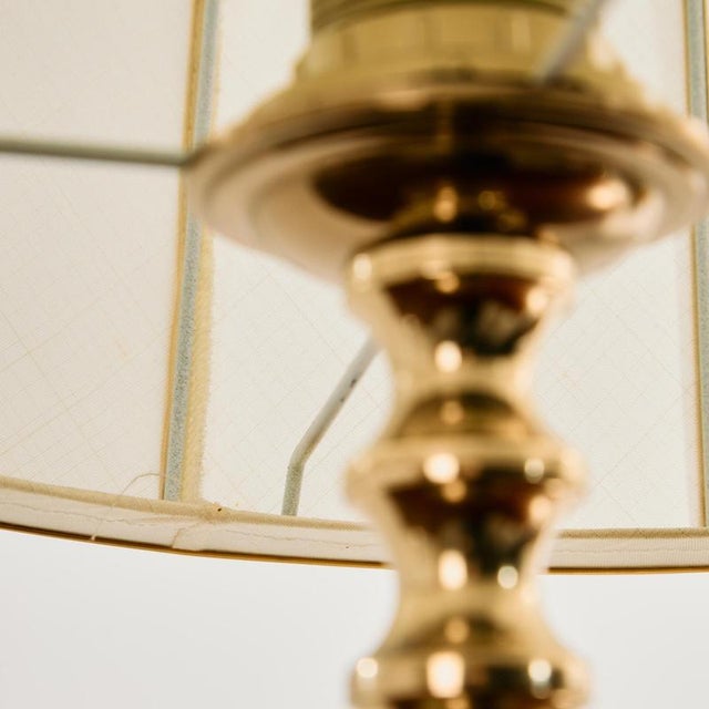 Gold Brass Table Lamp, 1970s For Sale - Image 8 of 12