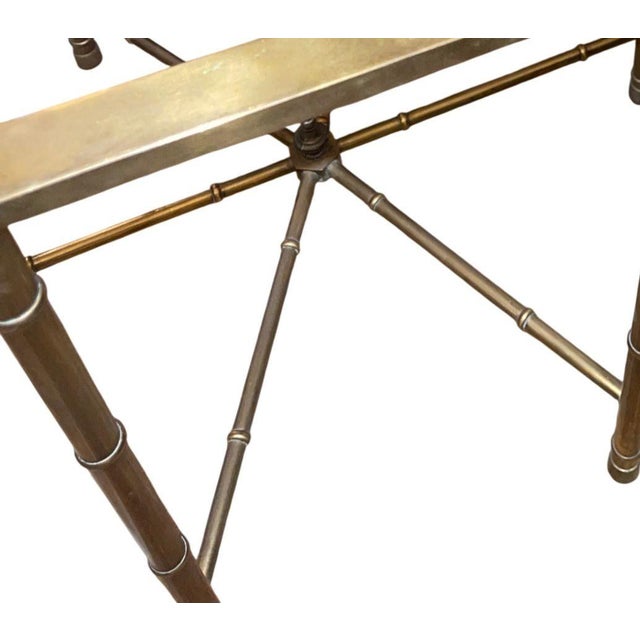 Pair of Attributed Mastercraft Brass Bamboo Form Side Tables. u.s.a. 1970's. For Sale - Image 9 of 9