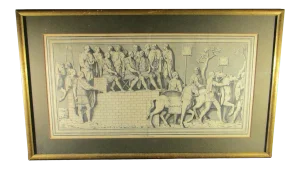 19th Century Engraving of Trajan Column Detail