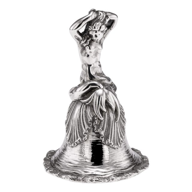 Antique Victorian Silver Desk or Dinner Bell, 1886 For Sale