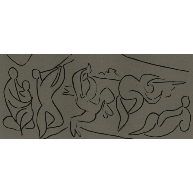 Abstract 1962 Pablo Picasso Linocut Engraving "Bacchanal With Mother and Child" For Sale - Image 3 of 8
