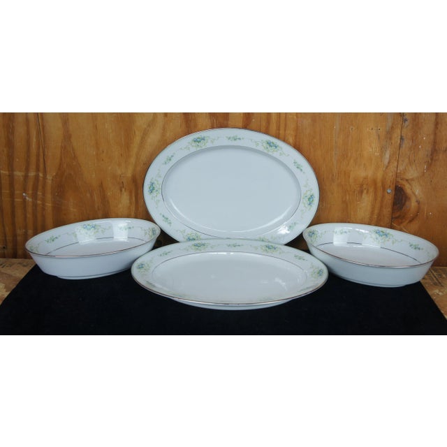 Vintage Japanese Noritake Sri Lanka Culeton 2692 Floral China Dinner Set- 86 Pieces For Sale - Image 9 of 13