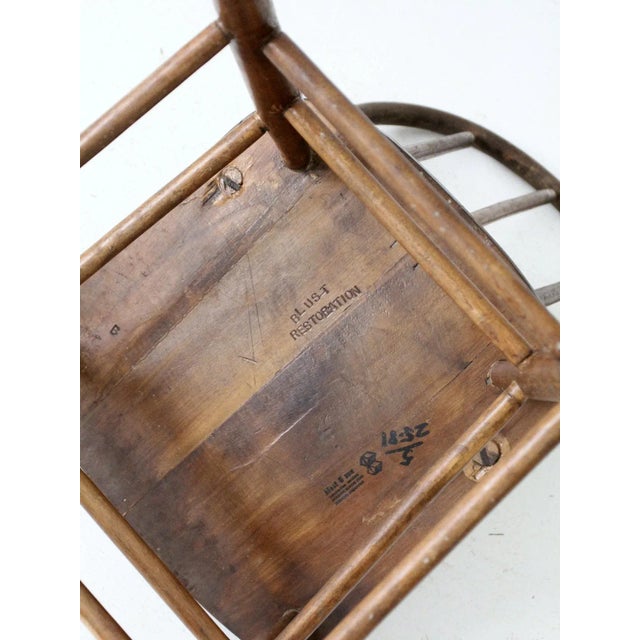 Antique Spindle Back Chair For Sale - Image 9 of 10