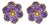 Amethyst Flower Shaped Studs 14k Yellow Gold, 2 Pieces For Sale