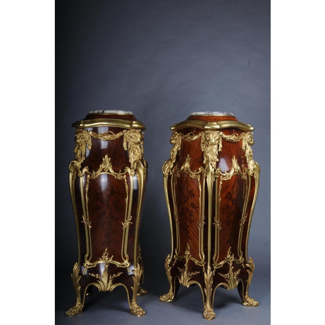 20th Century Ormolu Pedestals in the style of Joseph-Emmanuel Zwiener, Set of 2 For Sale - Image 6 of 18