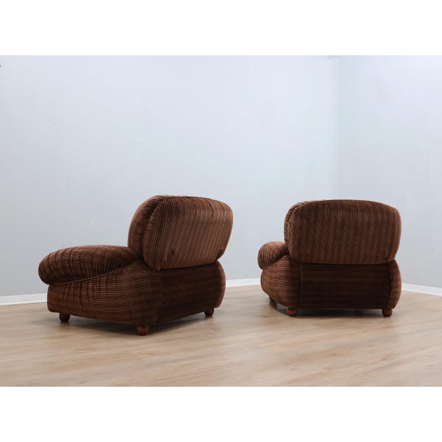 1970s Italian Armchairs in the style of Piazzesi, 1970s, Set of 2 For Sale - Image 5 of 15