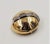 Paint 1980s Courreges Paris Goldtone Black Enamel & Clear Rhinestone Brooch For Sale - Image 7 of 8