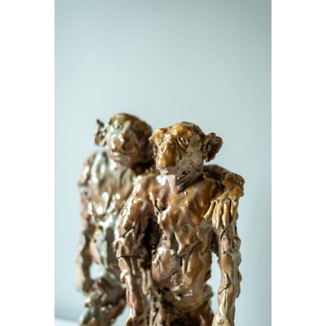 1950s Figurative Sculpture, 1950s, Glazed Ceramic For Sale - Image 5 of 11