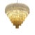 Huge contemporary transparent and amber “TRIEDRO” Murano glass chandelier. All triedo, elements of Murano glass are very...