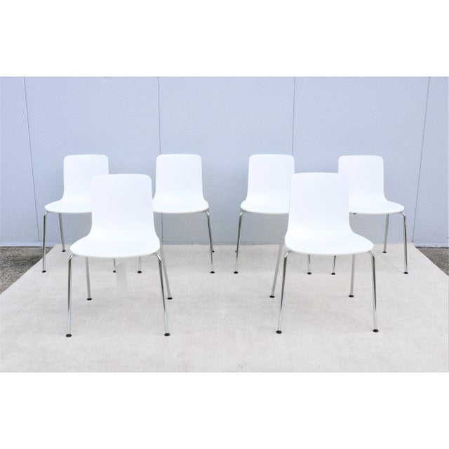 Vitra Italy Modern Jasper Morrison for Vitra Hal Tube Stackable Dining Chairs Set of 6 For Sale - Image 4 of 13