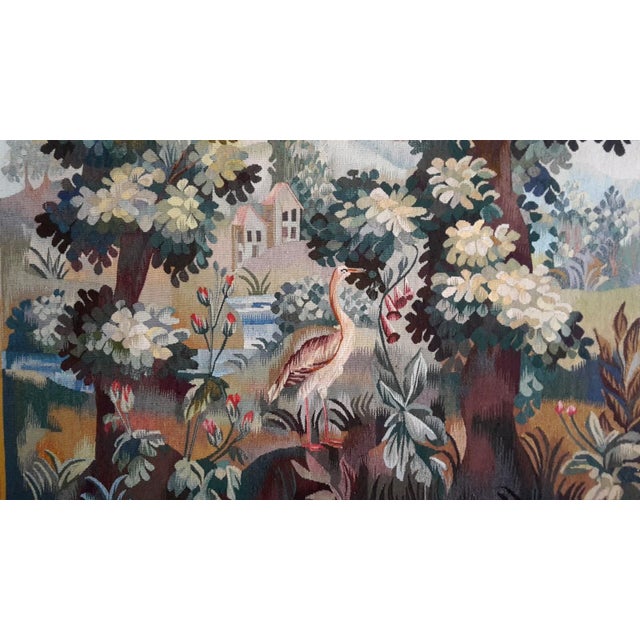 Textile Tapestry With Bird and Trees For Sale - Image 7 of 9