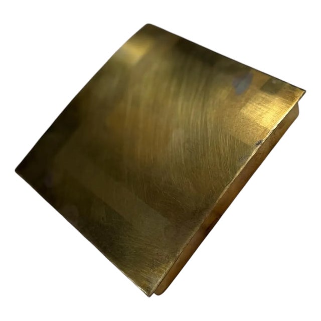 1970s Mid-Century Modern Solid Brass Trinket or Jewelry Box For Sale