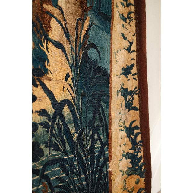 Rare Massive 17th C. Verdue Tapestry For Sale - Image 9 of 14