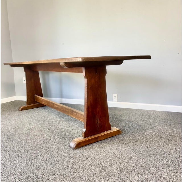 Late 19th Century Oak Refectory Table For Sale - Image 4 of 9