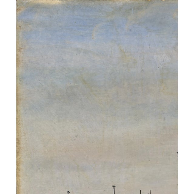 Armand Marie Guérin, Personnages sous le porche de l'église, Oil on Wood For Sale - Image 6 of 12