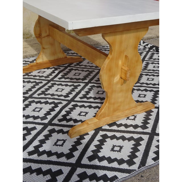 Light Yellow Pine Monastery Dining Table, 1980s For Sale - Image 8 of 17