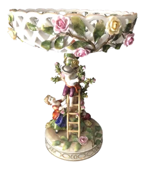 Schierholz Porcelain Centerpiece Dresden Figural Children Sculpture, Germany