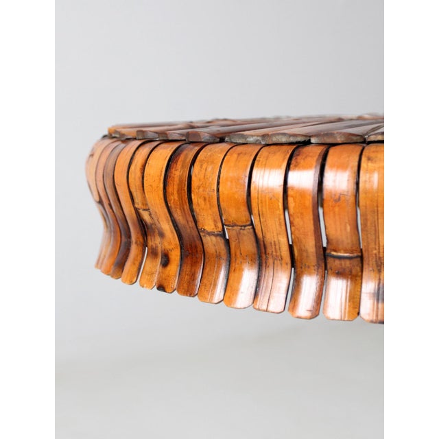 Brown Antique Bamboo Sunburst Accent Table, Circa 1900 For Sale - Image 8 of 17