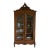 Antique French Rococo Glass Door Armoire For Sale